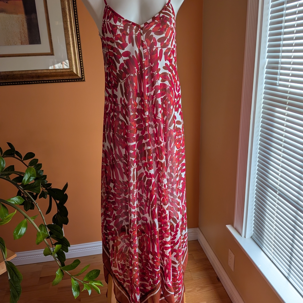 Taylor Dress Asymmetrical Hem Maxi Dress Size 8 Bright Color - Picture 2 of 14